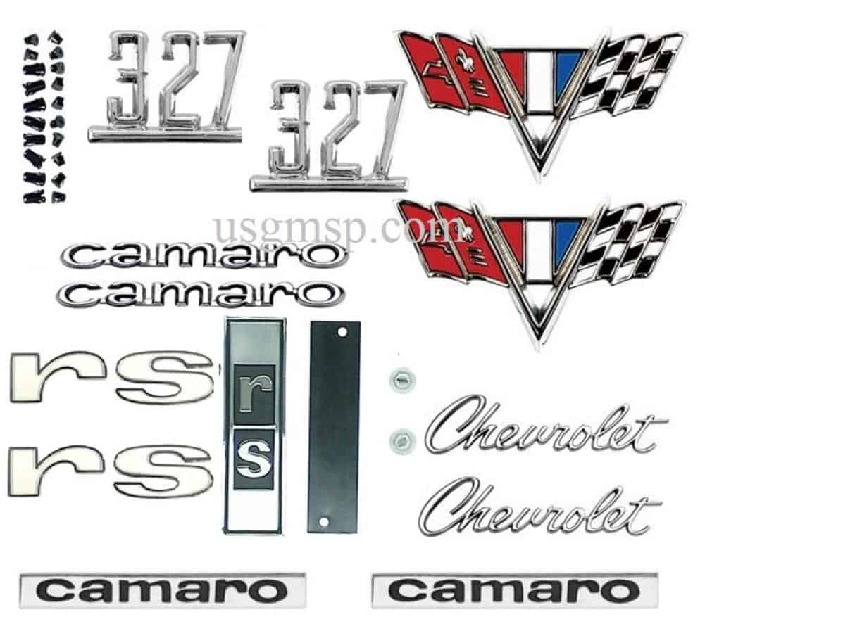 1967 Camaro Emblem Kit: Rally Sports 327